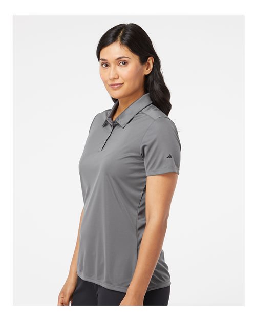 Adidas Women's 3-Stripes Shoulder Polo - A325 Grey Five- Black