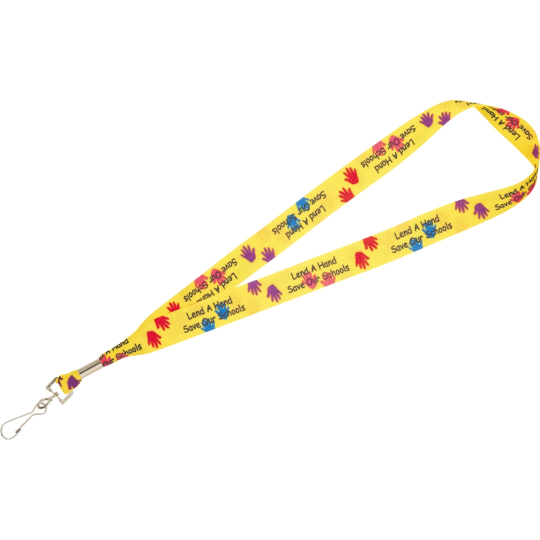 Full Color 1" Lanyard w/ Hook - SM-8046 Multi