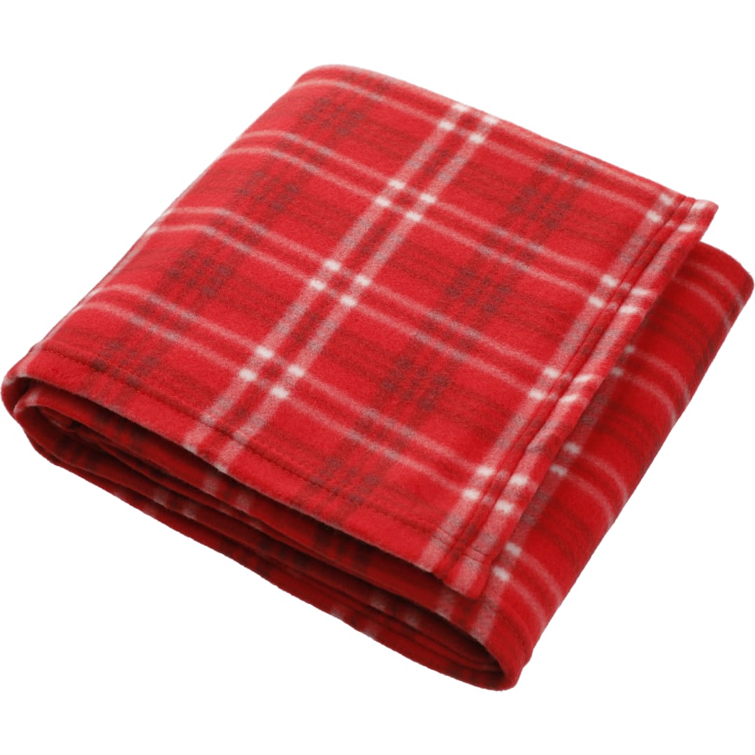 Plaid Fleece Blanket - SM-8710 Red