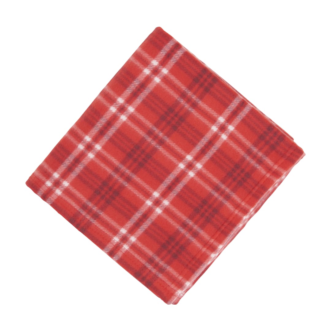 Plaid Fleece Blanket - SM-8710 Red