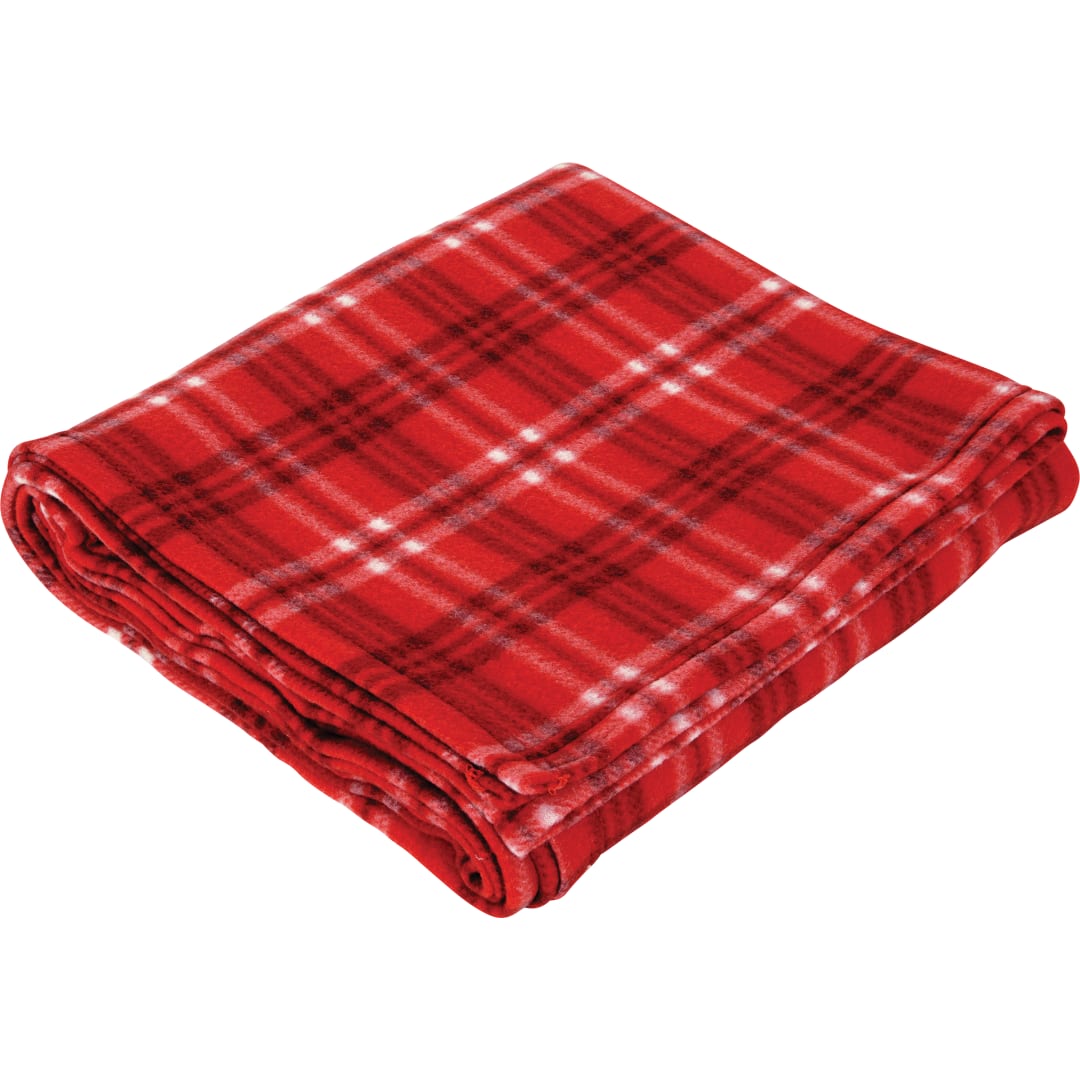 Plaid Fleece Blanket - SM-8710 Red