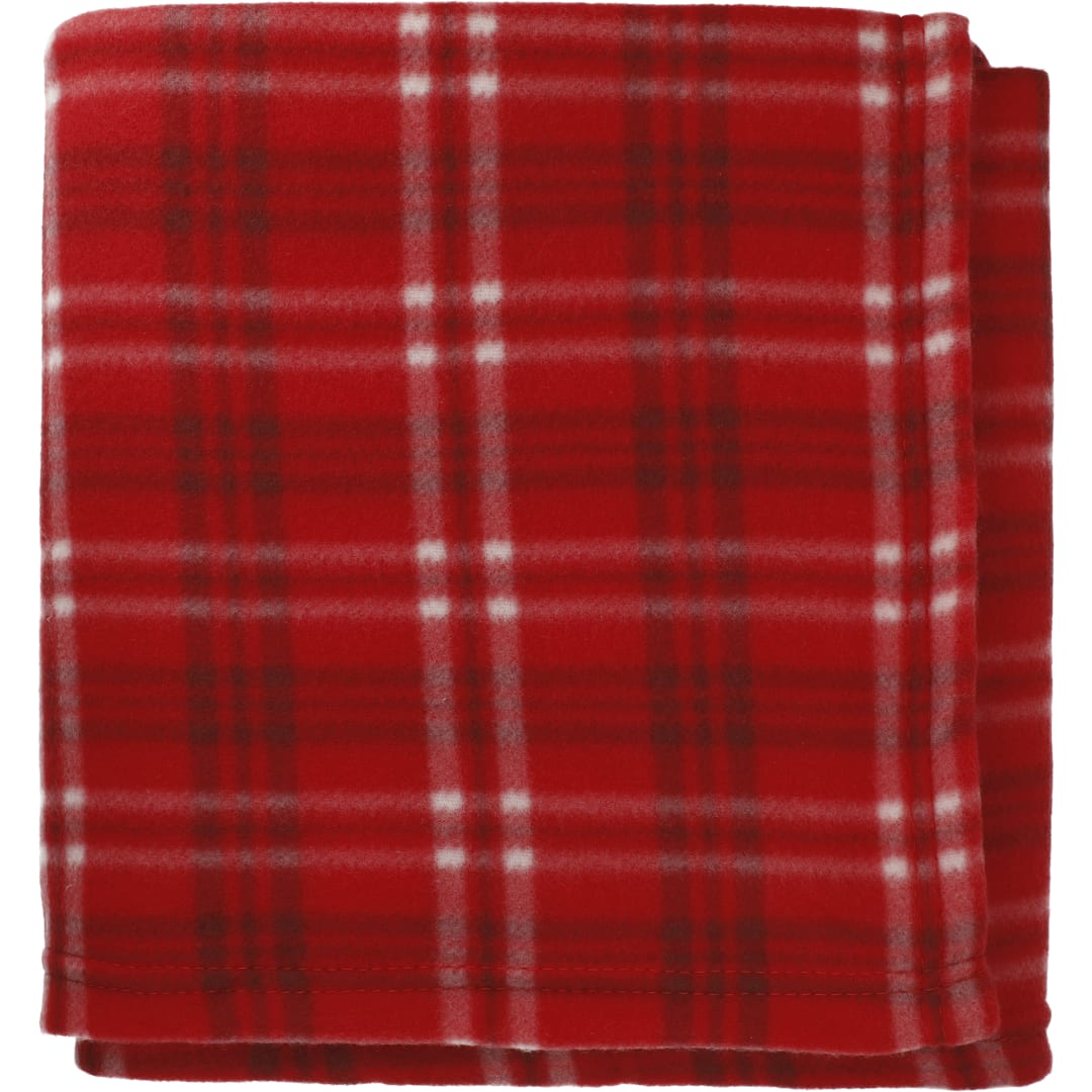 Plaid Fleece Blanket - SM-8710 Red