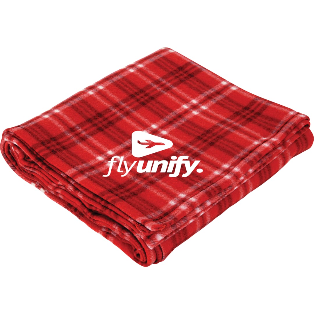 Plaid Fleece Blanket - SM-8710 Red