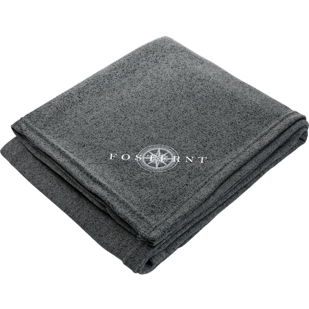 Heathered Fleece Blanket - SM-8712 Black
