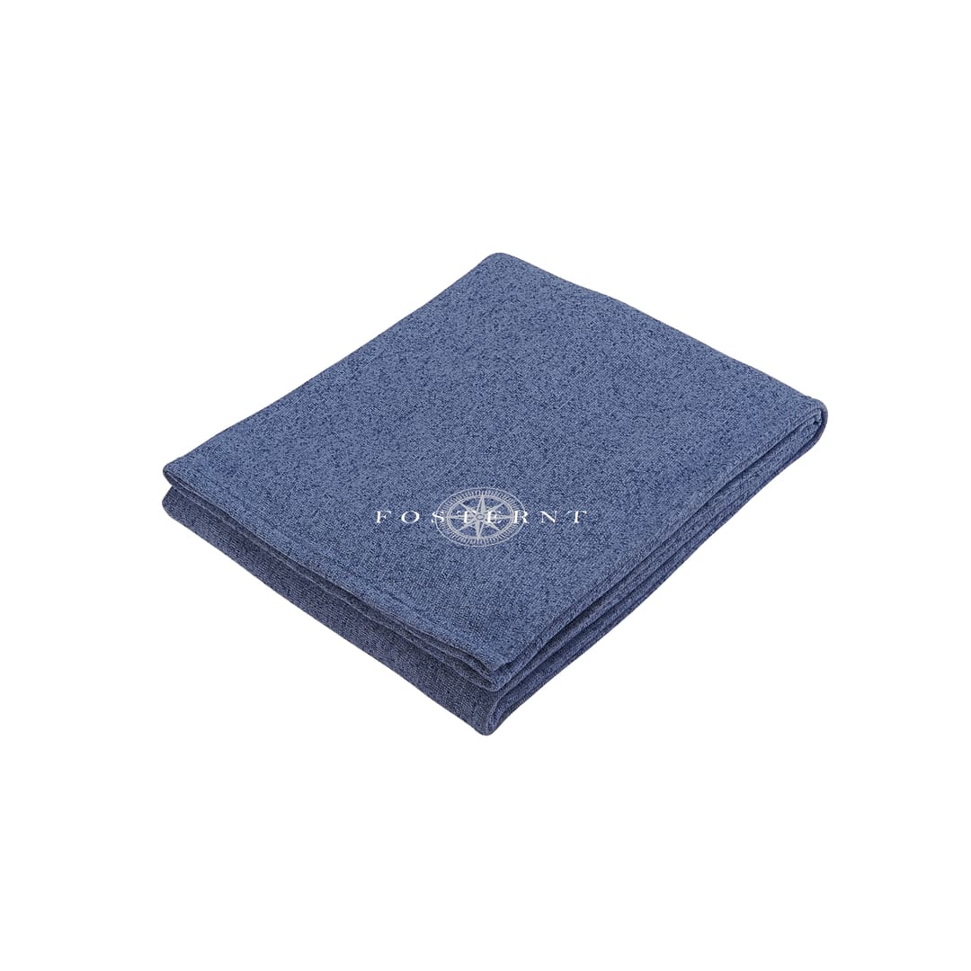 Heathered Fleece Blanket - SM-8712 Blue