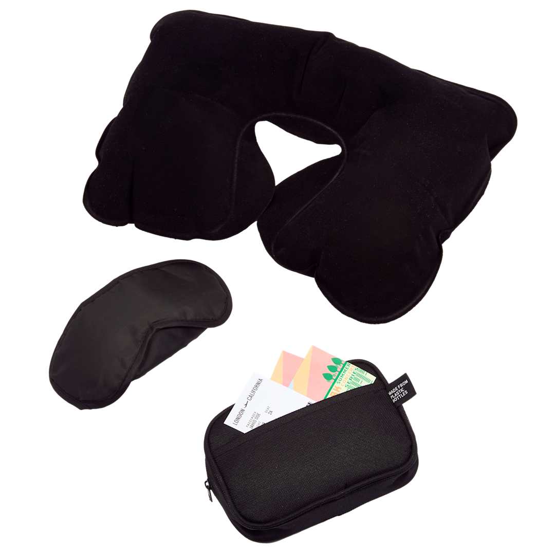 RPET Personal Comfort Travel Kit - SM-9465 Black