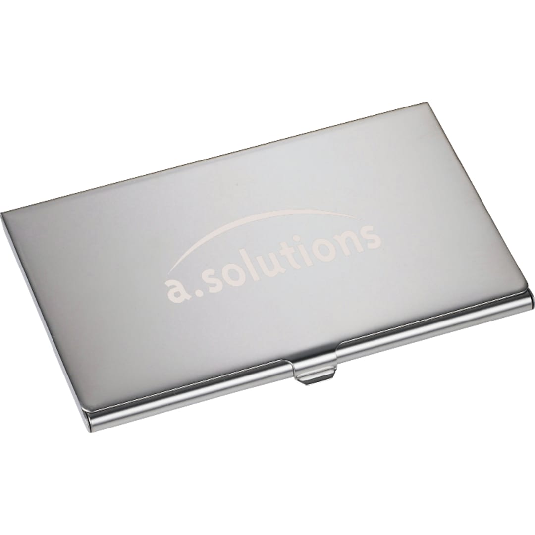 Traverse Business Card Holder - SM-9590 Silver