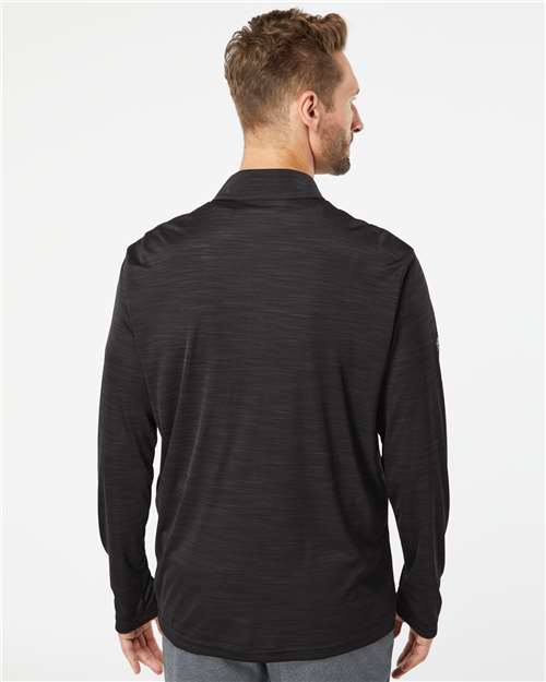 Adidas Men's Lightweight Mélange Quarter-Zip Pullover - A475 Black Melange