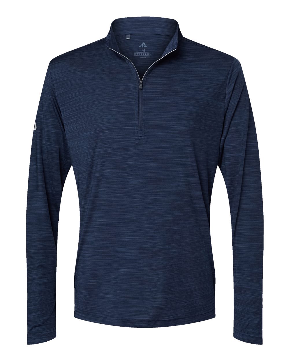 Adidas Men's Lightweight Mélange Quarter-Zip Pullover - A475 Collegiate Navy Melange