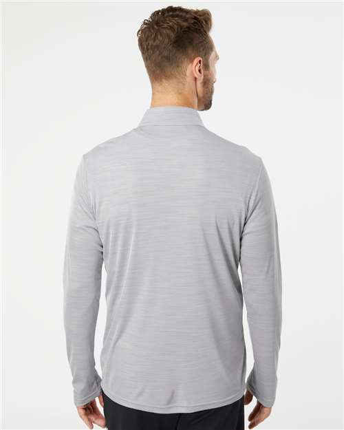 Adidas Men's Lightweight Mélange Quarter-Zip Pullover - A475 Mid Grey Melange
