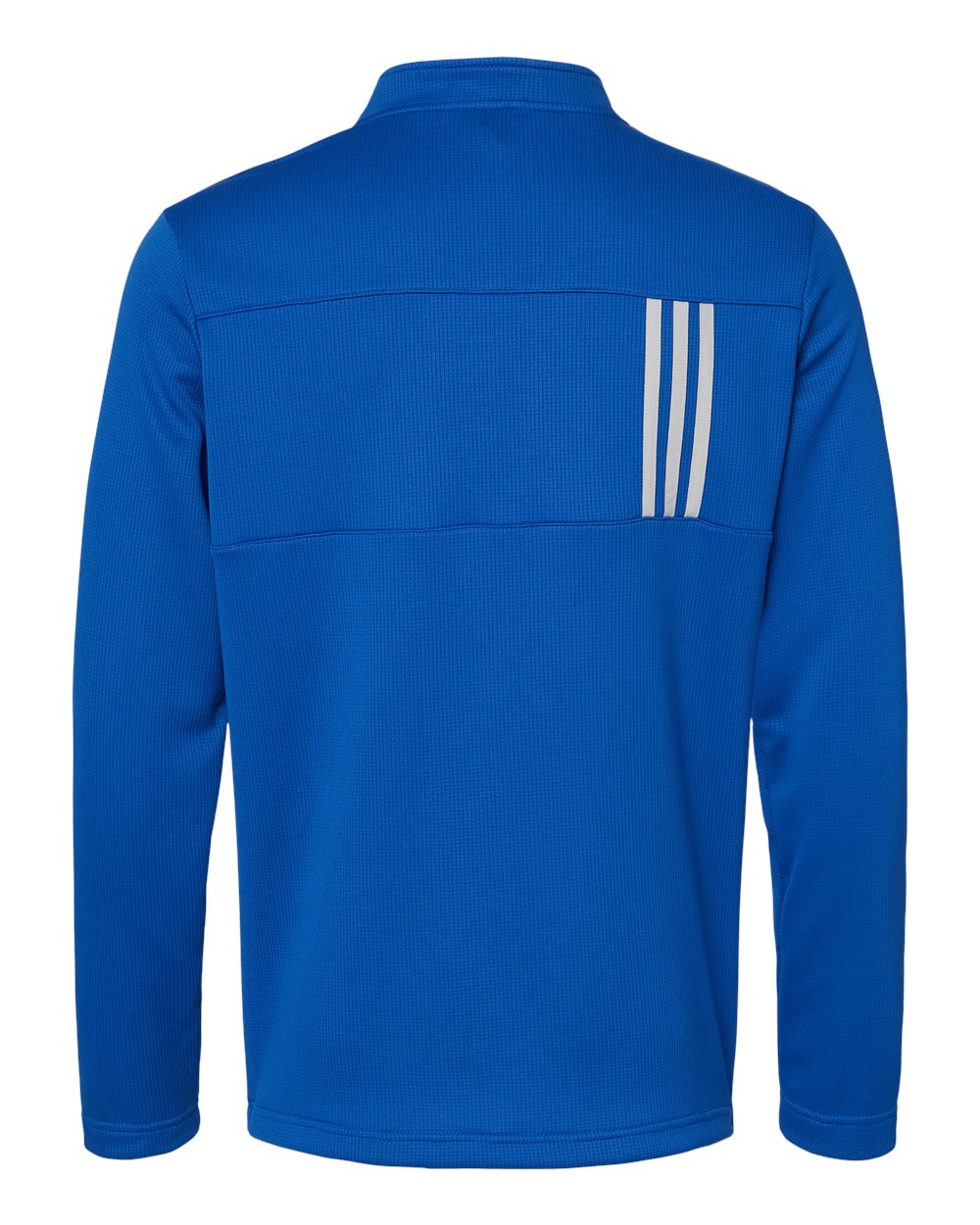 Adidas Men's 3-Stripes Double-Knit Quarter-Zip Pullover - A482 Team Royal- Grey Two