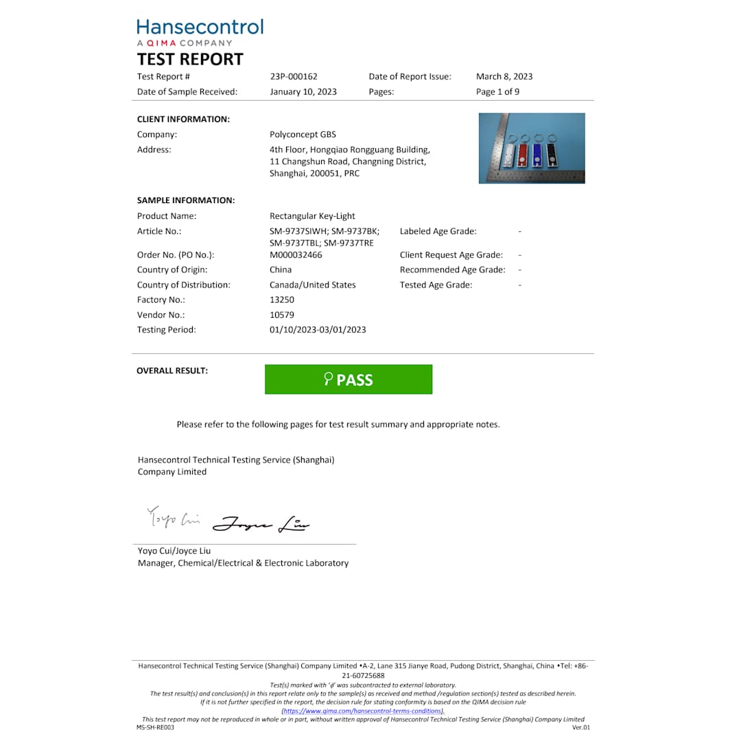 Rectangular Key-Light - SM-9737 Black