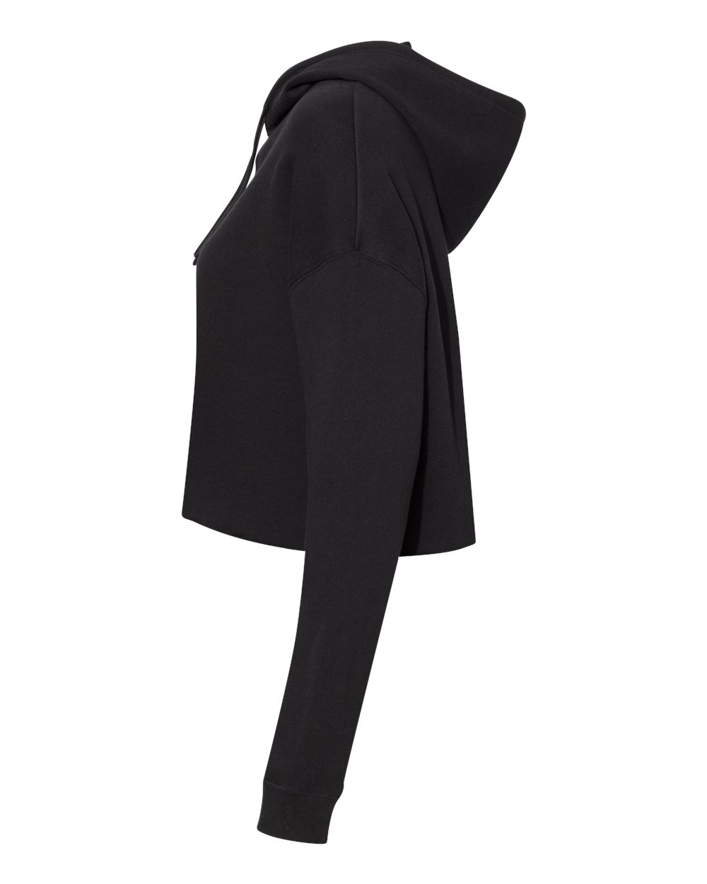 Independent Trading Co. Women’s Lightweight Crop Hooded Sweatshirt - AFX64CRP Black