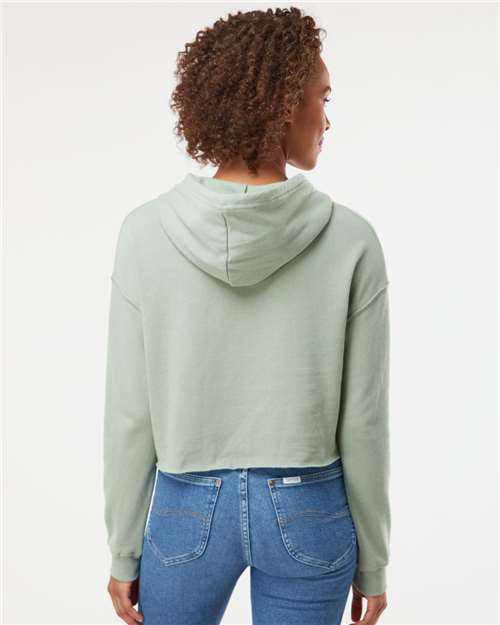 Independent Trading Co. Women’s Lightweight Crop Hooded Sweatshirt - AFX64CRP Sage