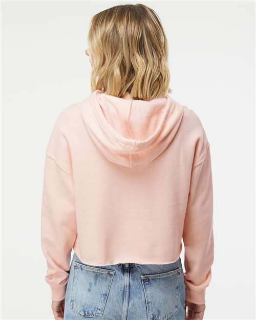 Independent Trading Co. Women’s Lightweight Crop Hooded Sweatshirt - AFX64CRP Blush