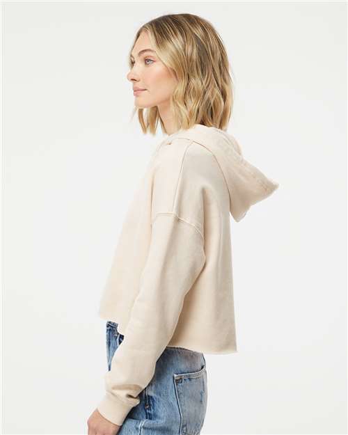 Independent Trading Co. Women’s Lightweight Crop Hooded Sweatshirt - AFX64CRP Bone