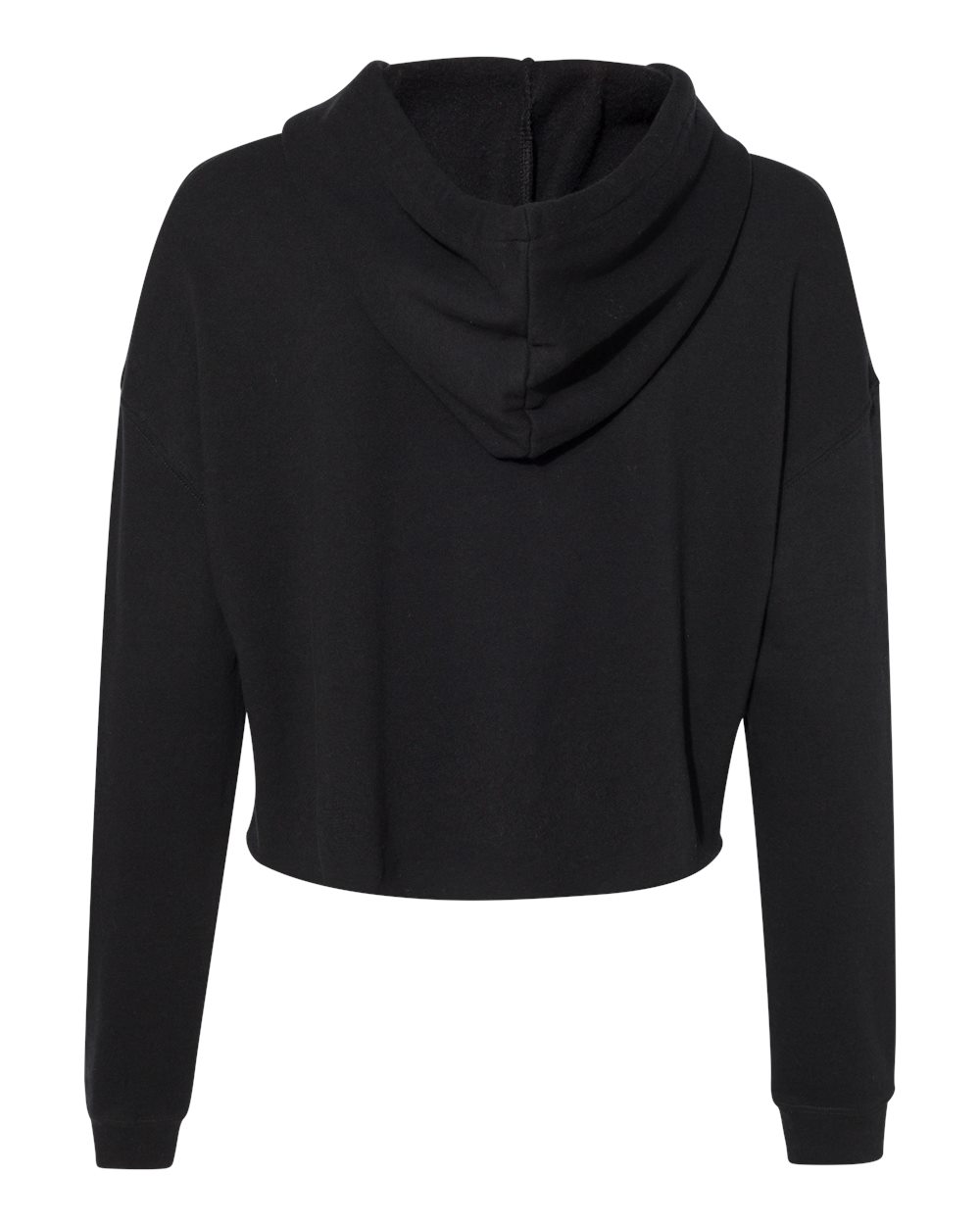Independent Trading Co. Women’s Lightweight Crop Hooded Sweatshirt - AFX64CRP Black