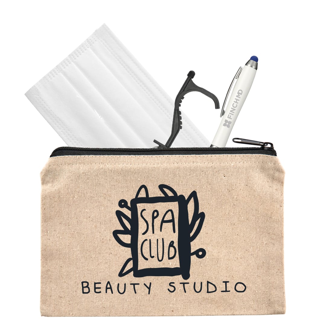 8oz. Cotton Travel Pouch - SM-9938 Natural