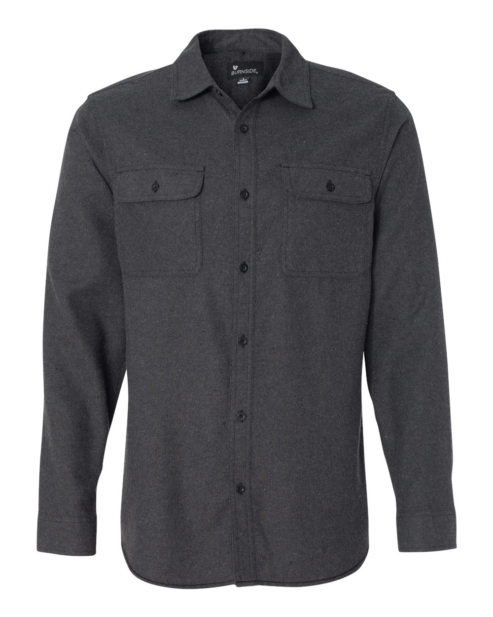 Burnside Men's Solid Flannel Shirt - 8200 - B8200 Charcoal