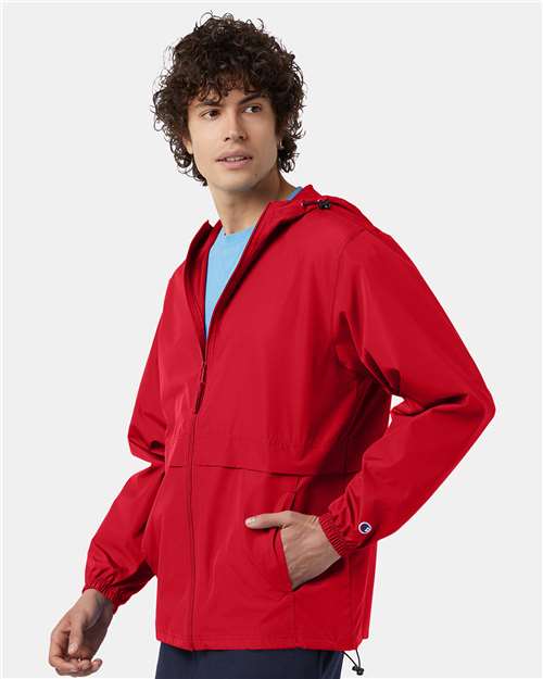 Champion Unisex Full-Zip Anorak Jacket - CO125 Scarlet