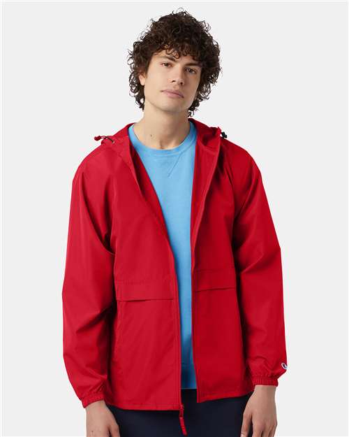 Champion Unisex Full-Zip Anorak Jacket - CO125 Scarlet