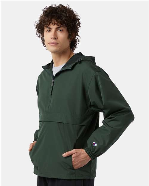 Champion Unisex Packable Anorak Jacket - CO200 Dark Green