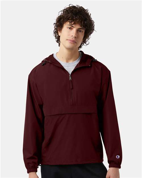 Champion Unisex Packable Anorak Jacket - CO200 Maroon