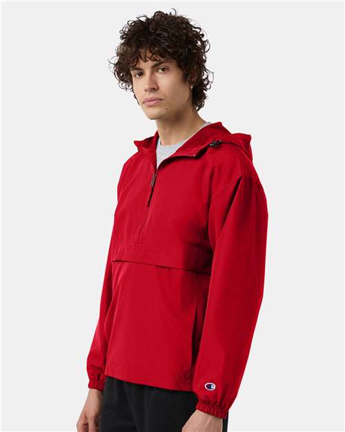 Champion Unisex Packable Anorak Jacket - CO200 Scarlet