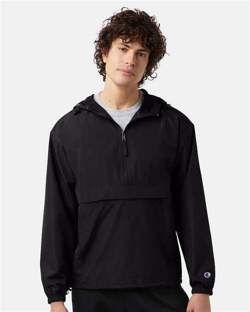 Champion Unisex Packable Anorak Jacket - CO200 Black
