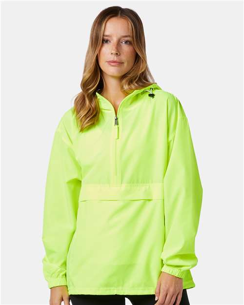 Champion Unisex Packable Anorak Jacket - CO200 Safety Green