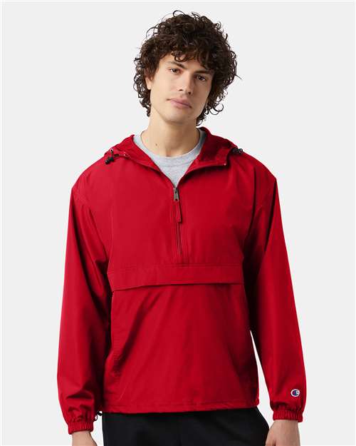 Champion Unisex Packable Anorak Jacket - CO200 Scarlet