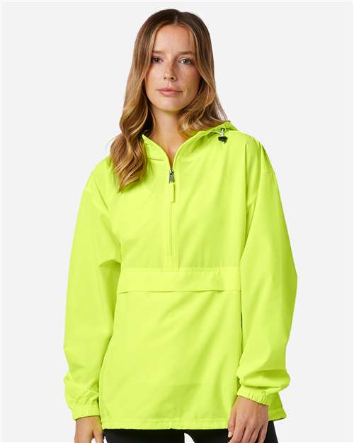 Champion Unisex Packable Anorak Jacket - CO200 Safety Green