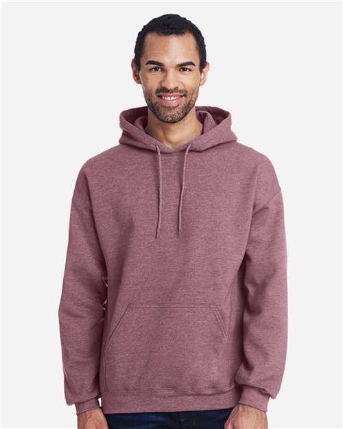 Gildan Unisex Heavy Blend™ Hooded Sweatshirt - 18500 Heather Dark Maroon