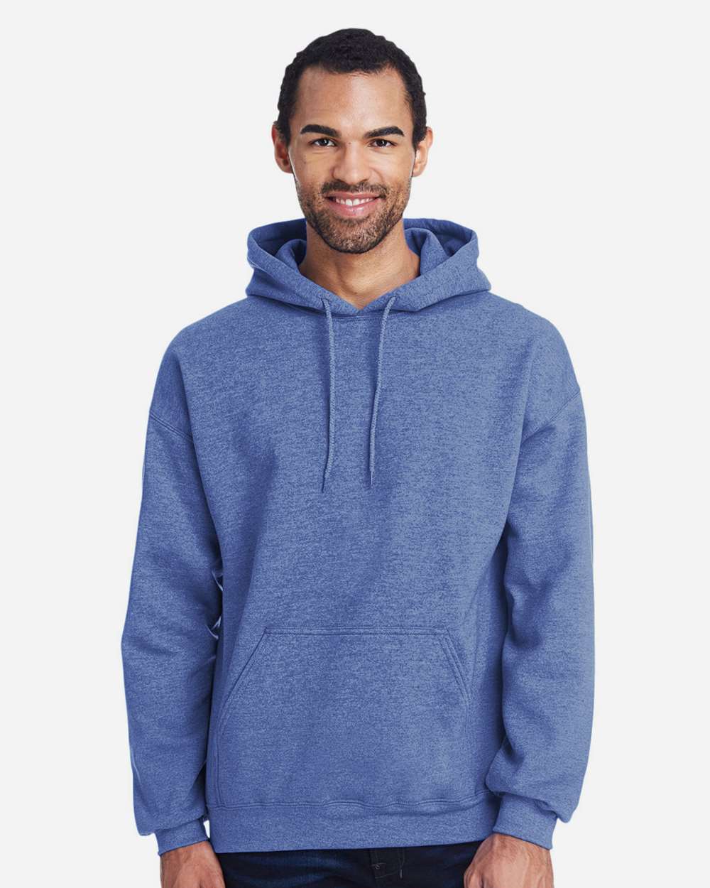 Gildan Unisex Heavy Blend™ Hooded Sweatshirt - 18500 Heather Deep Royal