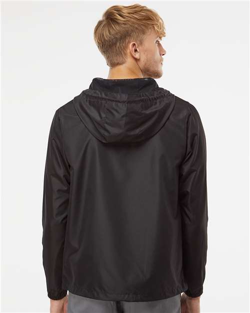 Independent Trading Co. Unisex Lightweight Quarter-Zip Windbreaker Pullover Jacket - EXP54LWP Black