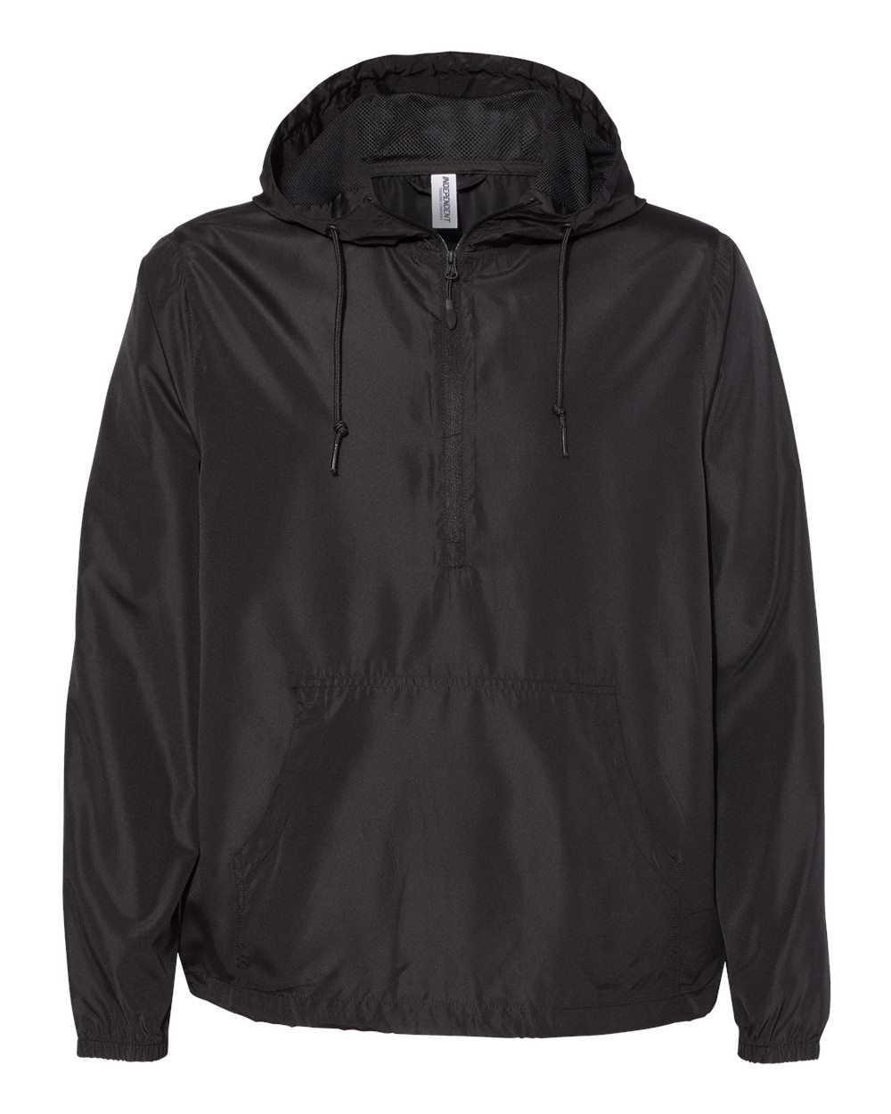 Independent Trading Co. Unisex Lightweight Quarter-Zip Windbreaker Pullover Jacket - EXP54LWP Black