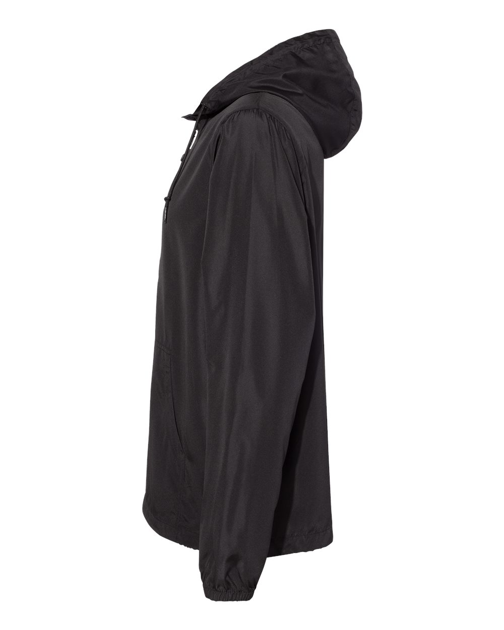 Independent Trading Co. Unisex Lightweight Quarter-Zip Windbreaker Pullover Jacket - EXP54LWP Black