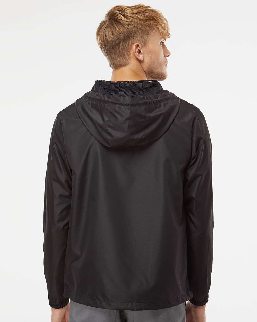 Independent Trading Co. Unisex Lightweight Quarter-Zip Windbreaker Pullover Jacket - EXP54LWP Black