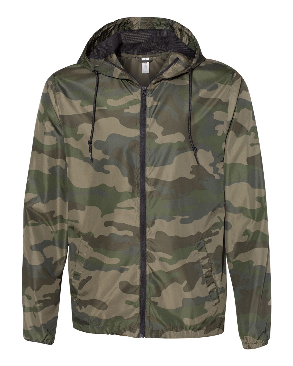 Independent Trading Co. Men's Lightweight Windbreaker Full-Zip Jacket - EXP54LWZ Forest Camo