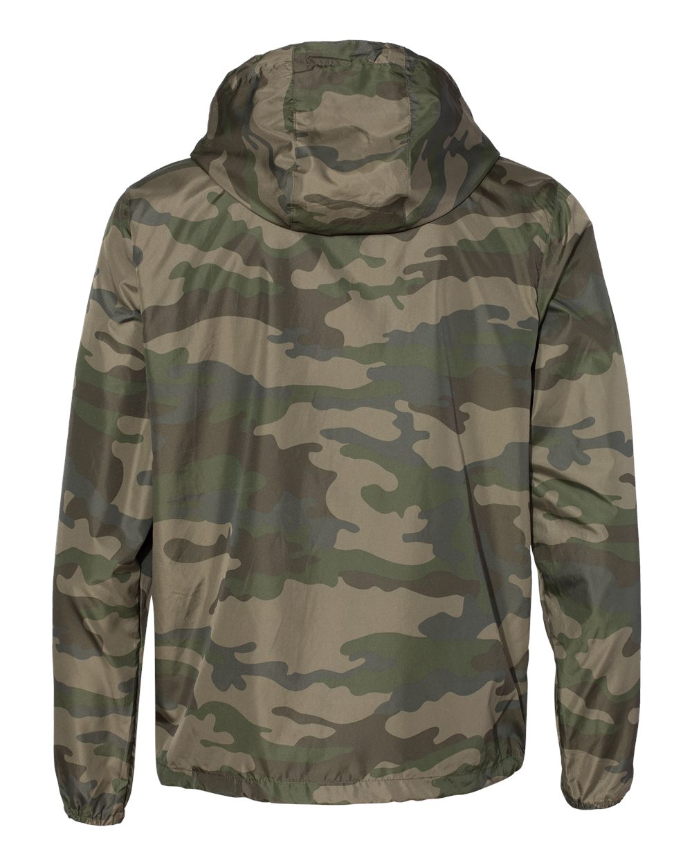 Independent Trading Co. Men's Lightweight Windbreaker Full-Zip Jacket - EXP54LWZ Forest Camo