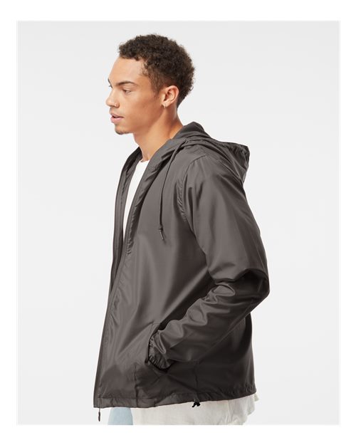 Independent Trading Co. Men's Lightweight Windbreaker Full-Zip Jacket - EXP54LWZ Graphite