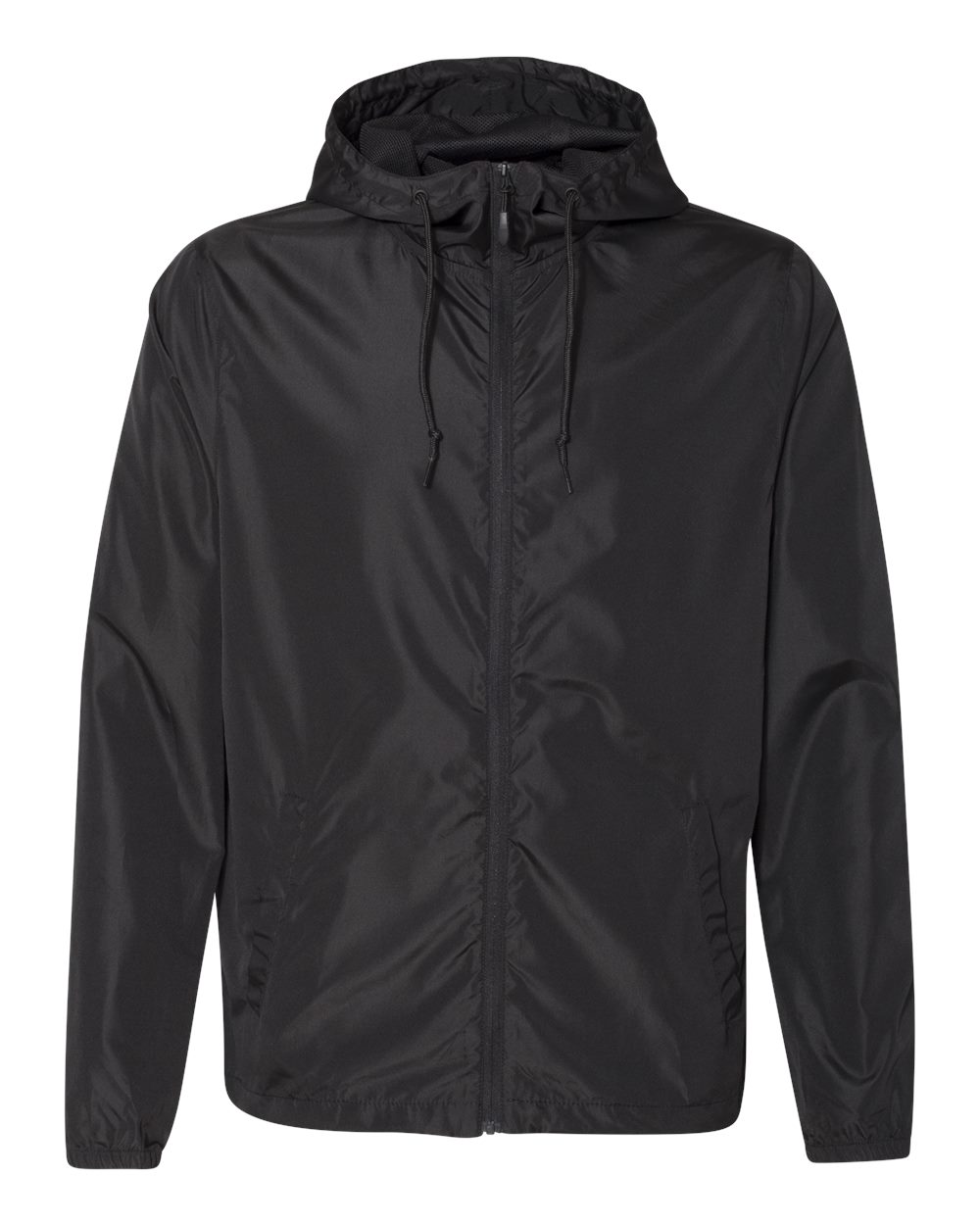Independent Trading Co. Men's Lightweight Windbreaker Full-Zip Jacket - EXP54LWZ Black