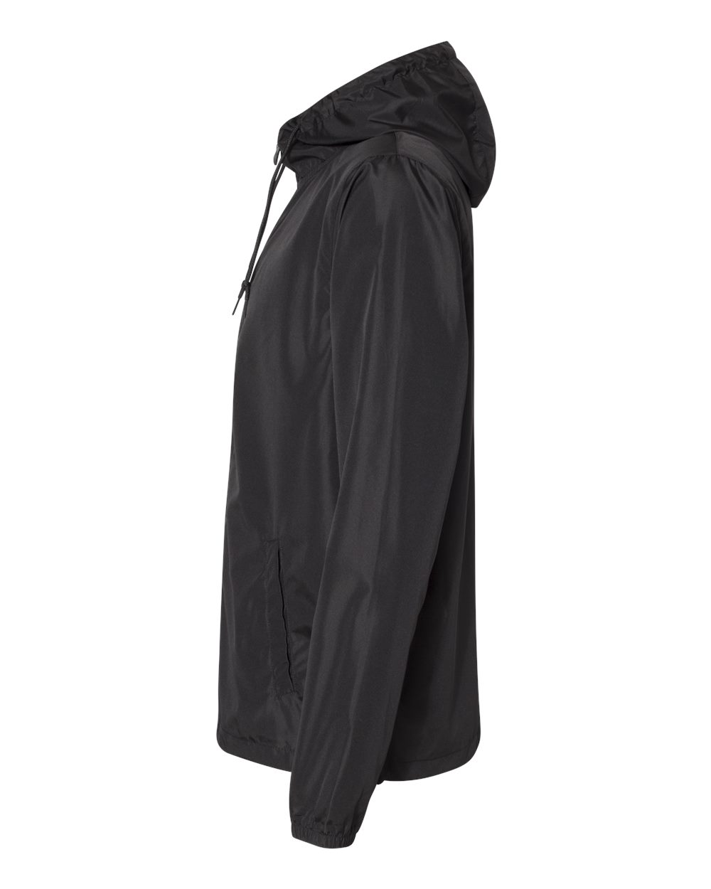 Independent Trading Co. Men's Lightweight Windbreaker Full-Zip Jacket - EXP54LWZ Black