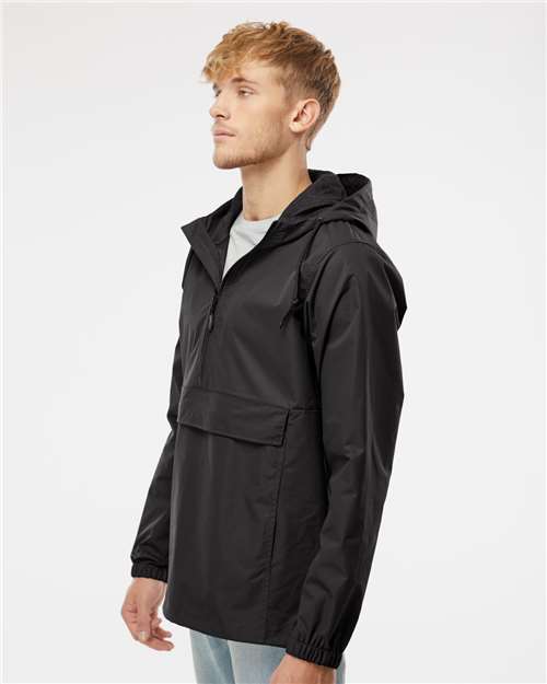 Independent Trading Co. Men's Nylon Anorak - EXP94NAW Black