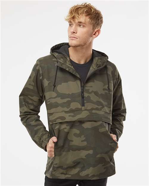 Independent Trading Co. Men's Nylon Anorak - EXP94NAW Forest Camo