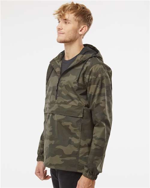 Independent Trading Co. Men's Nylon Anorak - EXP94NAW Forest Camo