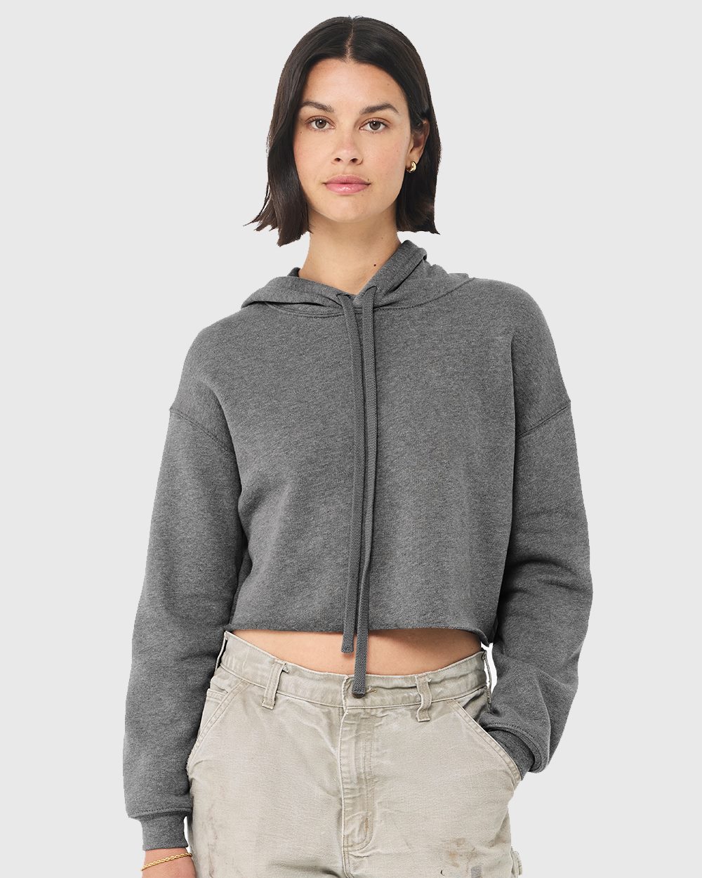 BELLA + CANVAS Women's Crop Fleece Hoodie Sweatshirt - 7502