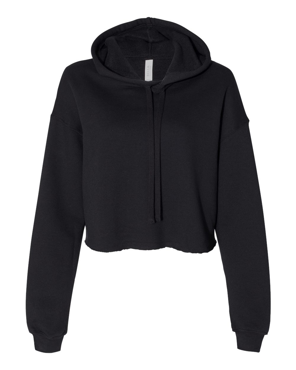 BELLA + CANVAS Women's Crop Fleece Hoodie Sweatshirt - 7502 Black