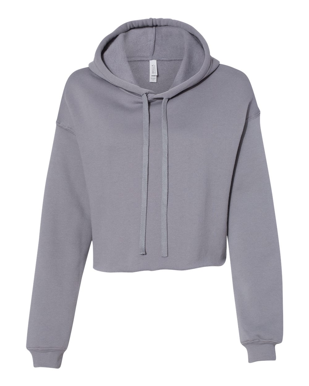 BELLA + CANVAS Women's Crop Fleece Hoodie Sweatshirt - 7502 Storm