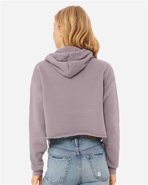 BELLA + CANVAS Women's Crop Fleece Hoodie Sweatshirt - 7502 Storm